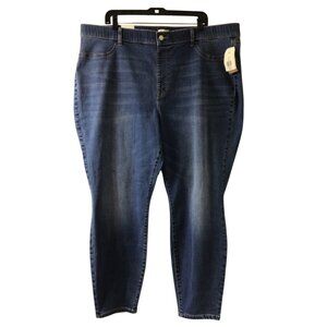 NWT Wonderly Jeans Women’s 24W Blue Pull On Jegging Denim Flex Stretch Plus Size
